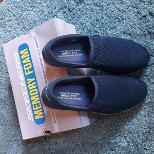 Skechers Men's Equalizer Double Play Slip-On-Loafer Navy